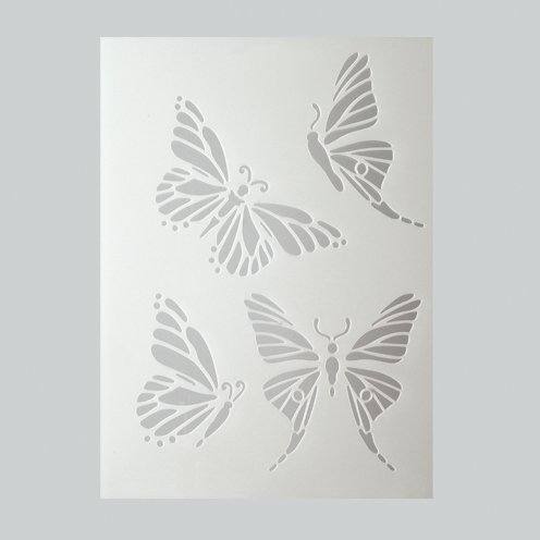 Stencils Schmetterlinge / 4-teilig DIN A 5 Schablonen