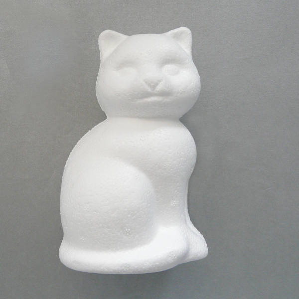 Styroporform Katze ca. 13 cm