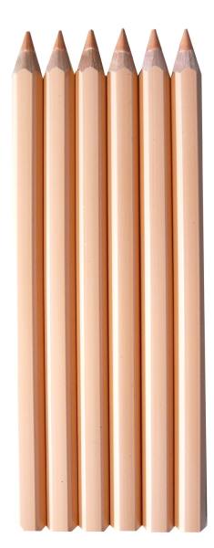 Buntstifte dick haut, creme 6er Pack Farbstifte helle hautfarbe
