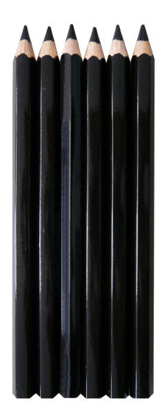 Buntstifte dick schwarz, 6er Pack Farbstifte