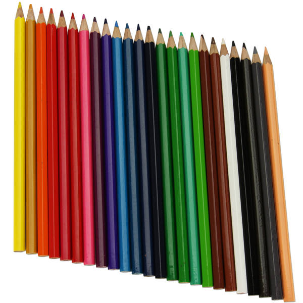48 Buntstift-Ausschnitte Aus Karton – 18x10 Cm, Mit Klebepunkten, Für Pinnwand, Namensschilder & DIY-Dekoration | 8 Farben