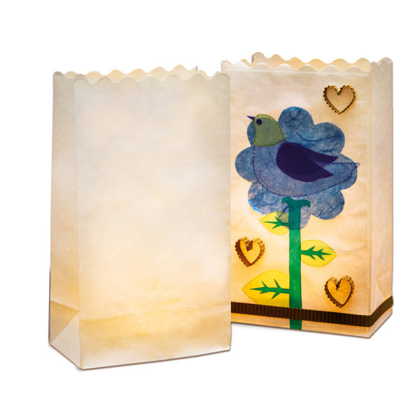 Lichtertüten aus Papier Blanko, 5 Stück