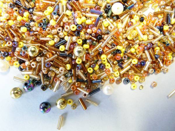 Perlenmix, gold 150 g