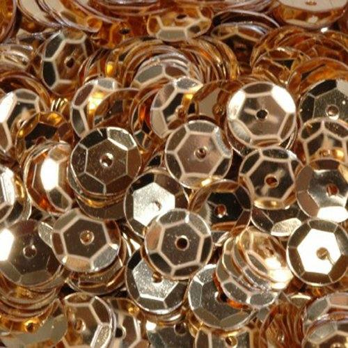 Pailletten Metallic gold 50g, 6 mm groß