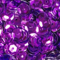 Pailletten Metallic lila 50g, 6 mm groß