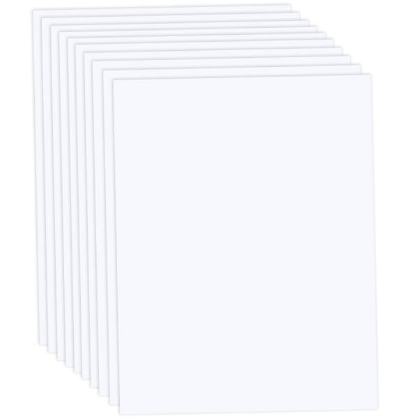 Tonpapier weiß, 50x70cm, 10 Bögen, 130 g/m² Tonzeichenpapier