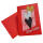 Passepartoutkarten rot rechteckig, 5er Pack, 10,5 x 15 cm, 220 g m²