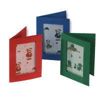 Passepartoutkarten blau rechteckig 5er Pack, 10,5 x 15 cm, 220 g m²