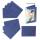 Passepartoutkarten blau rechteckig 5er Pack, 10,5 x 15 cm, 220 g m²
