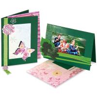 Passepartoutkarten grün rechteckig 5er Pack, 10,5 x...
