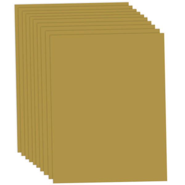 Tonpapier gold, 50x70 cm, 10 Bögen, 130 g m² Tonzeichenpapier