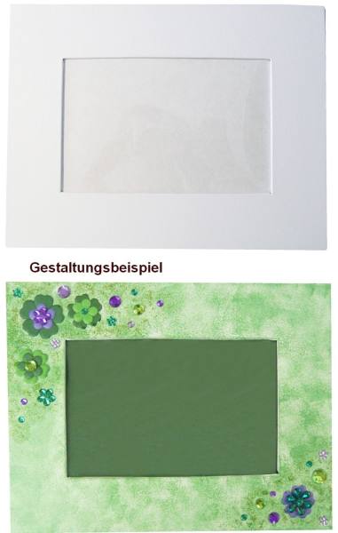 Bilderrahmen aus Karton weiss 1 Stück Rahmengröße ca. 17x22 cm Bildgröße ca. 10x15 cm günstiger Staffelpreis