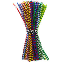 Pfeifenputzer bunt gestreift 100 Stk. ca. 50 cm lang 9 mm...