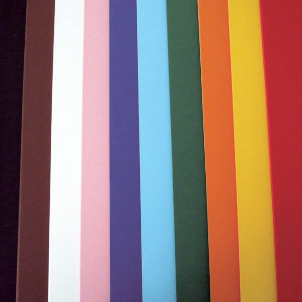 Tonpapier Set 100 Bögen 10 Farben, 50x70 cm, 130 g m² Tonzeichenpapier