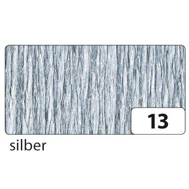 Krepppapier silber, 50 cm x 2,5 m, 1 Rolle