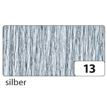 Krepppapier silber, 50 cm x 2,5 m, 1 Rolle