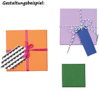 Geschenkboxen Eckig farbig, 12 Stück,versch. Größen