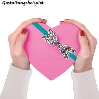 Geschenkboxen Herz farbig, 12 Stück, versch. Größen