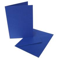 Doppelkarten 5er Set königsblau, 10,5x15 cm