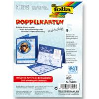 Doppelkarten 5er Set königsblau, 10,5x15 cm