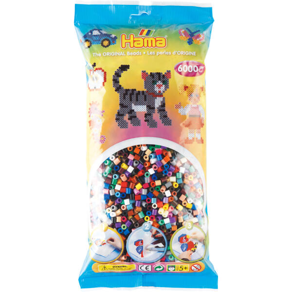 Bügelperlen midi, 6000er Pack Vollton