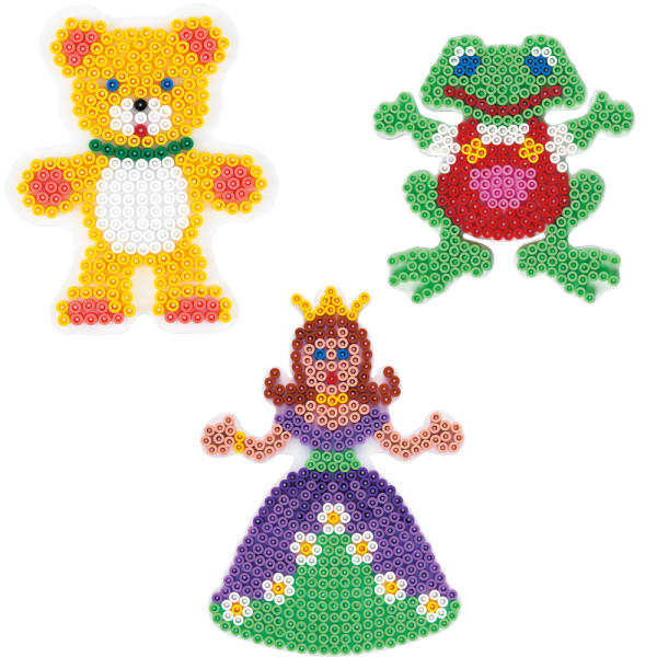 Stiftplatten Frosch, Prinzessin & Teddy