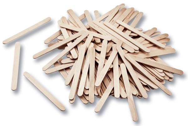 Holzstäbchen natur flach, 500 Stück Bastelhölzer Pflanzenschilder Pflanzenbeschriftung