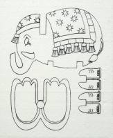 Styroporplatte Motiv ElefantWeichschaum, DIN A5, 10 mm