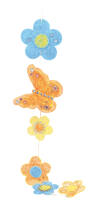 Sisal-Blätter mit Glitter, Pastell, 5er Pack, 23x33 cm, 135 g m²