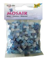 Mosaiksteine-Glitter blau, 0,5 x 0,5 cm, 700 Steine, 45g