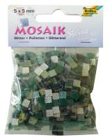Mosaiksteine-Glitter grün, 0,5 x 0,5 cm, 700 Steine,...