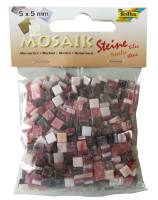 Mosaiksteine-Mix marmoriert rot, 0,5 x 0,5 cm, 700 Steine, 45g