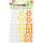 Mosaik Sticker transparent Blume, transp.-vanille-orange