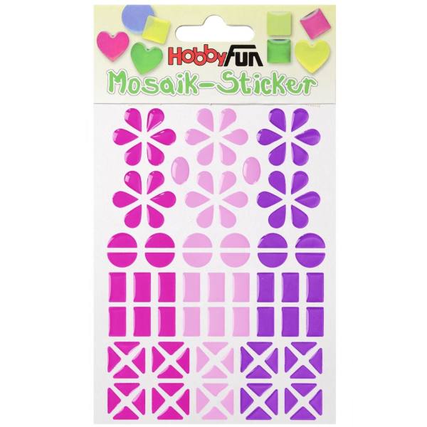 Mosaik Sticker Blume magenta-petunie-lila