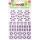 Mosaik Sticker transparent Blume, lavendel