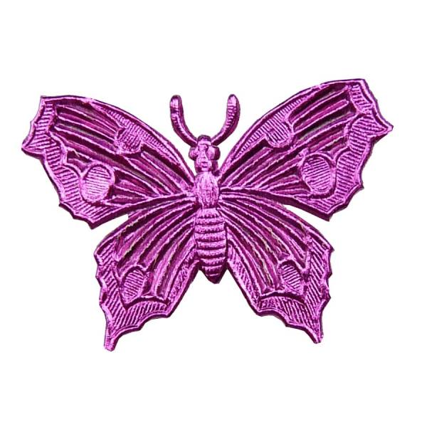 Glanzbilder, Schmetterlinge in pink, 1 Blatt mit 24 Stück