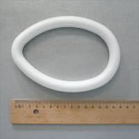Styroporei, Rahmen 15 cm, 5 Stück, Bilderrahmen oval, Eiform