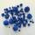 Pompon blau 100 Stk, gemischt 10-45 mm
