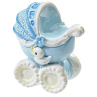 Kinderwagen blau ca. 4 cm groß 1 Stück