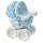 Kinderwagen blau ca. 4 cm groß 1 Stück