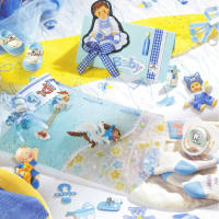 Babyflasche blau 2 Stück, ca. 3,5 cm groß
