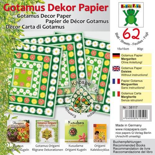 Gotamus Dekor Papier Margariten 15x15 cm, 62 Blatt