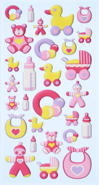 SOFTY-Stickers Babygirl rosa