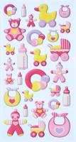 SOFTY-Stickers Babygirl rosa