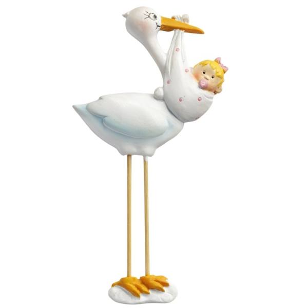 Storch Babymädchen, ca. 10 cm groß