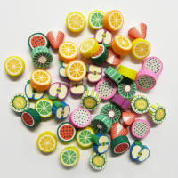 Perlen, Polymerperlen Früchte, 50 Stk. in 5 Farben...