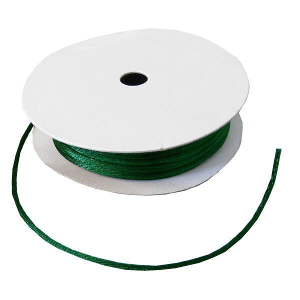 Kordel dunkelgrün Satinkordel 2 mm x 10 m aus Satin