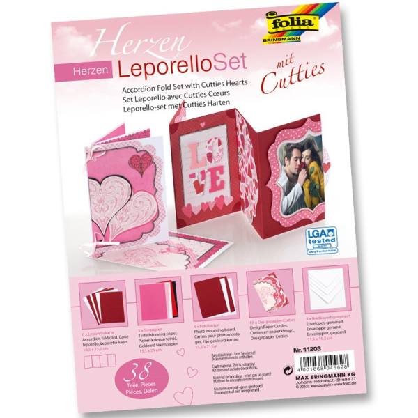 Leporello Set Herzen mit Cutties, 38 Teile