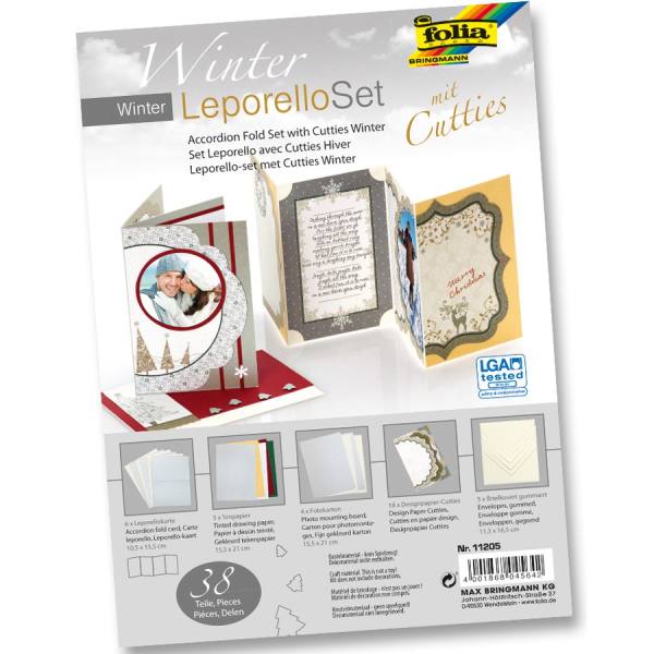 Leporello Set Winter mit Cutties, 38 Teile