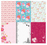 Designpapierblock Sweet DIN A4, 12 Blatt, 150 g m²